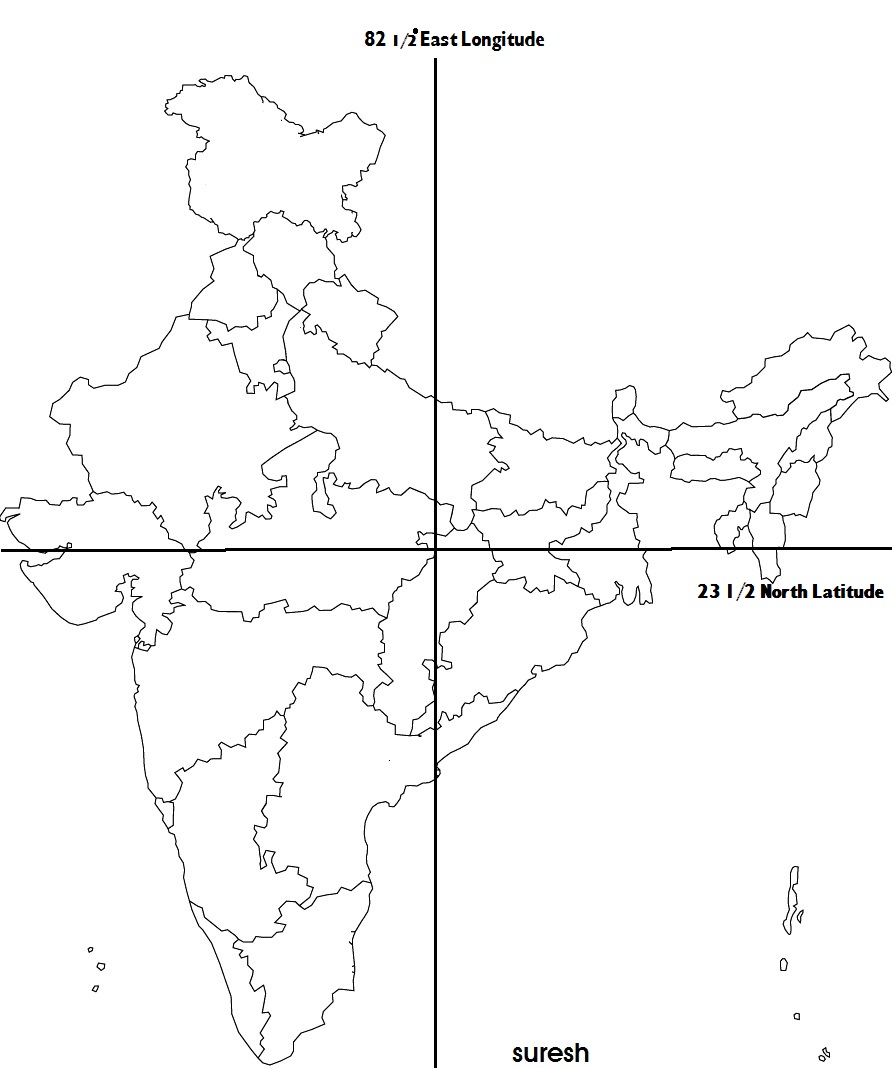 India Map With Latitude And Longitude Lines Images